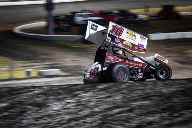 Landon Britt qualifying at Arrowhead Speedway