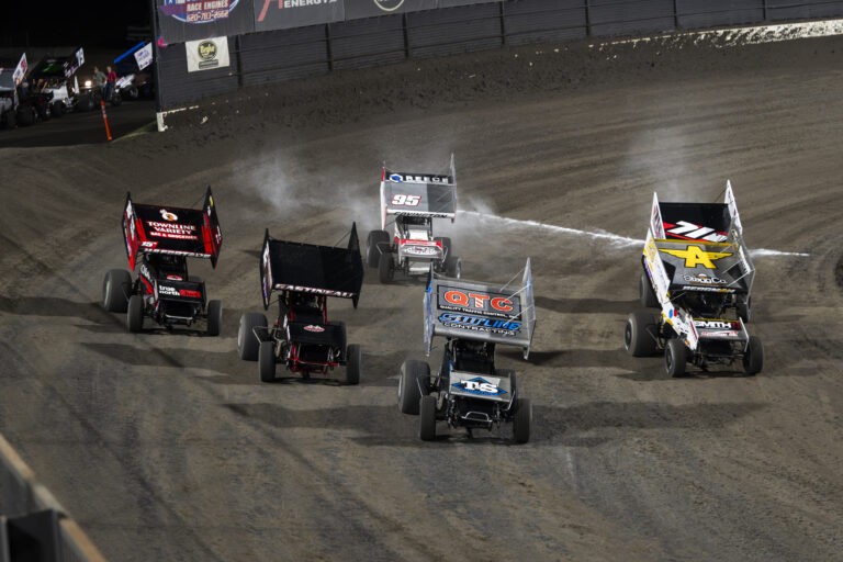 Sprint Cars race off Turn 4