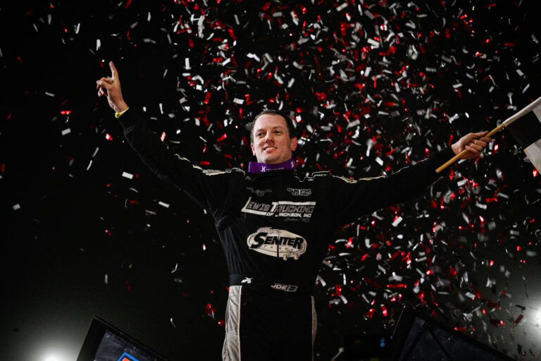 Joe B. Miller in Victory Lane at Benton