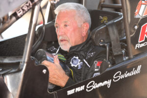 Sammy Swindell in car