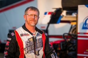 American Sprint Car Series driver Jason Martin posing for a photo at an ASCS National Tour event.